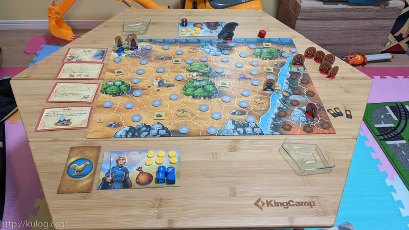 KingCamp 六角テーブルでボードゲームをやってみた